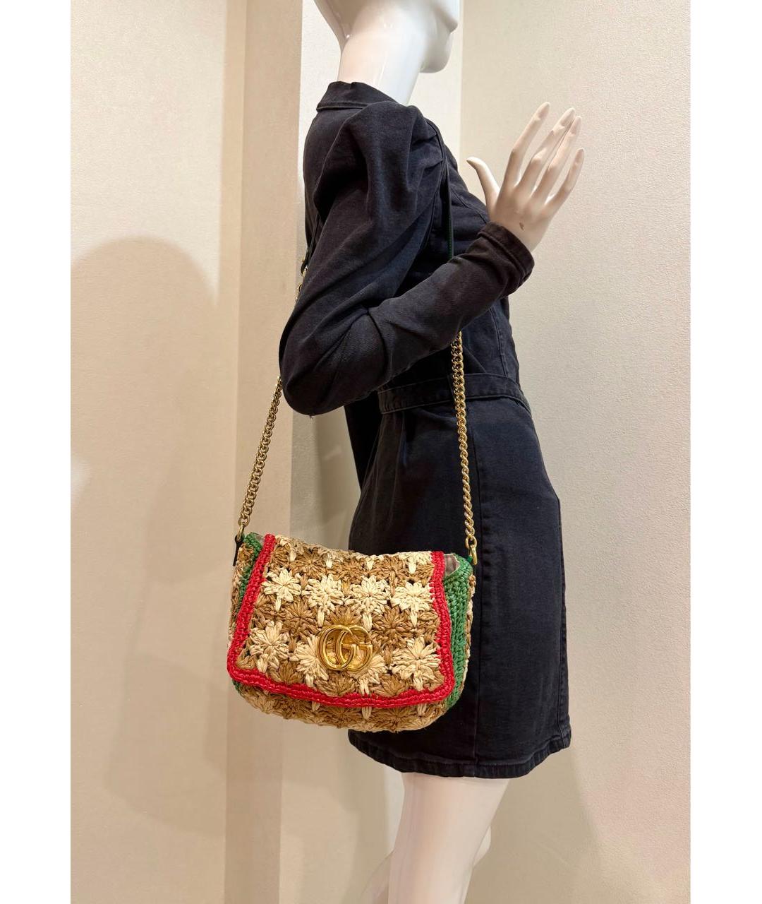 GUCCI Мульти рафиевая сумка через плечо, фото 6