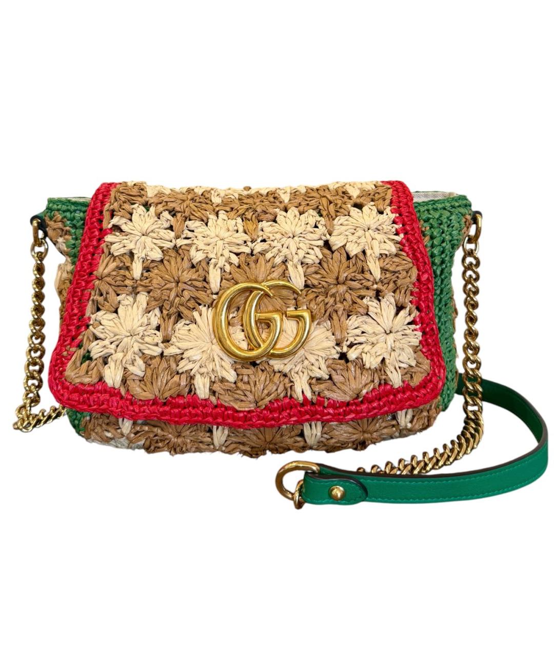 GUCCI Мульти рафиевая сумка через плечо, фото 1