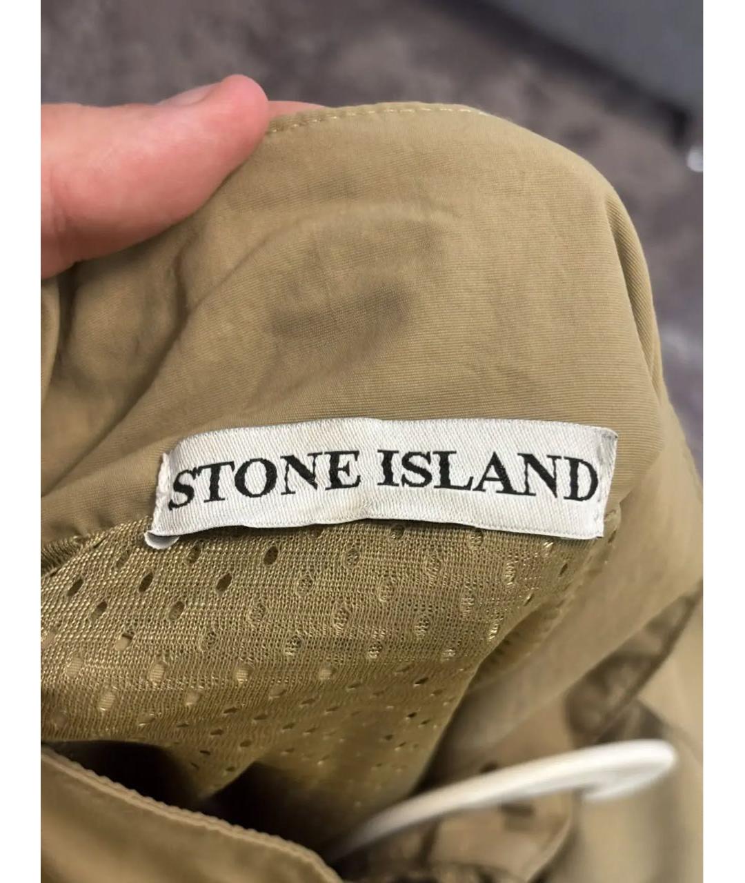 STONE ISLAND Бежевый тренч / плащ, фото 4