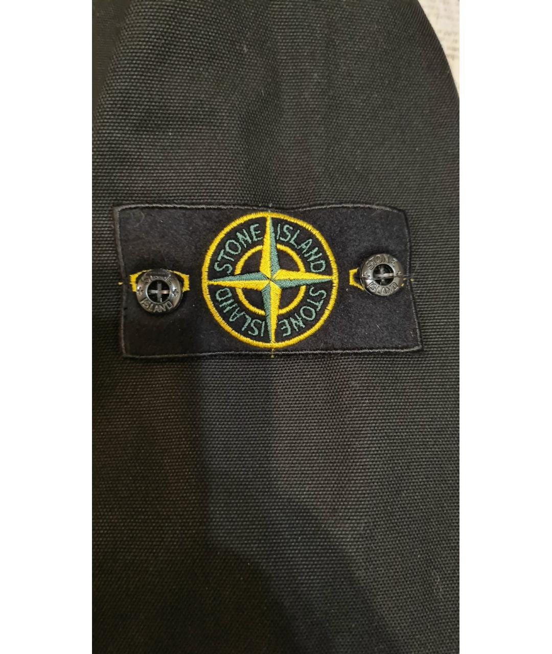 STONE ISLAND Черная хлопковая куртка, фото 5