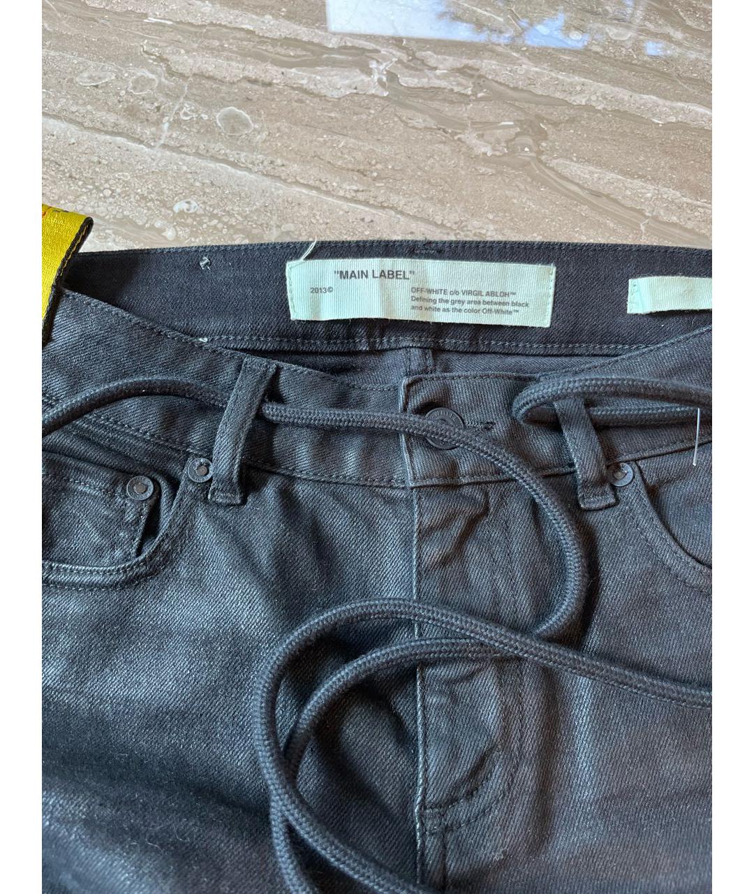 OFF-WHITE Черные прямые джинсы, фото 3