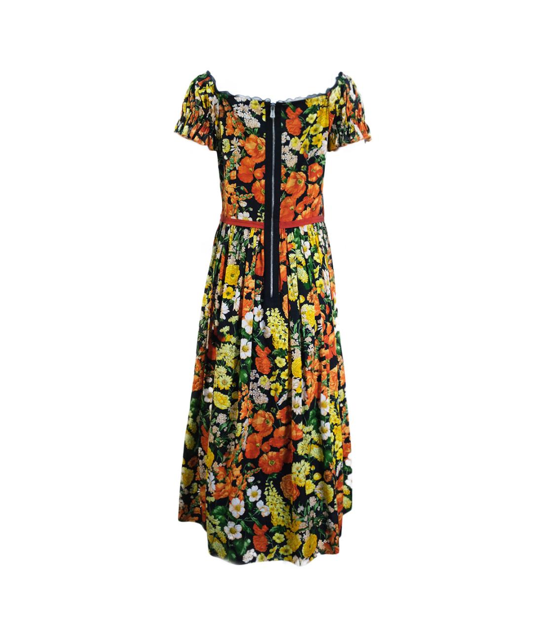 DOLCE&GABBANA Мульти хлопковое повседневное платье, фото 2