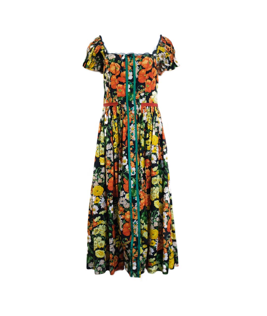 DOLCE&GABBANA Мульти хлопковое повседневное платье, фото 1