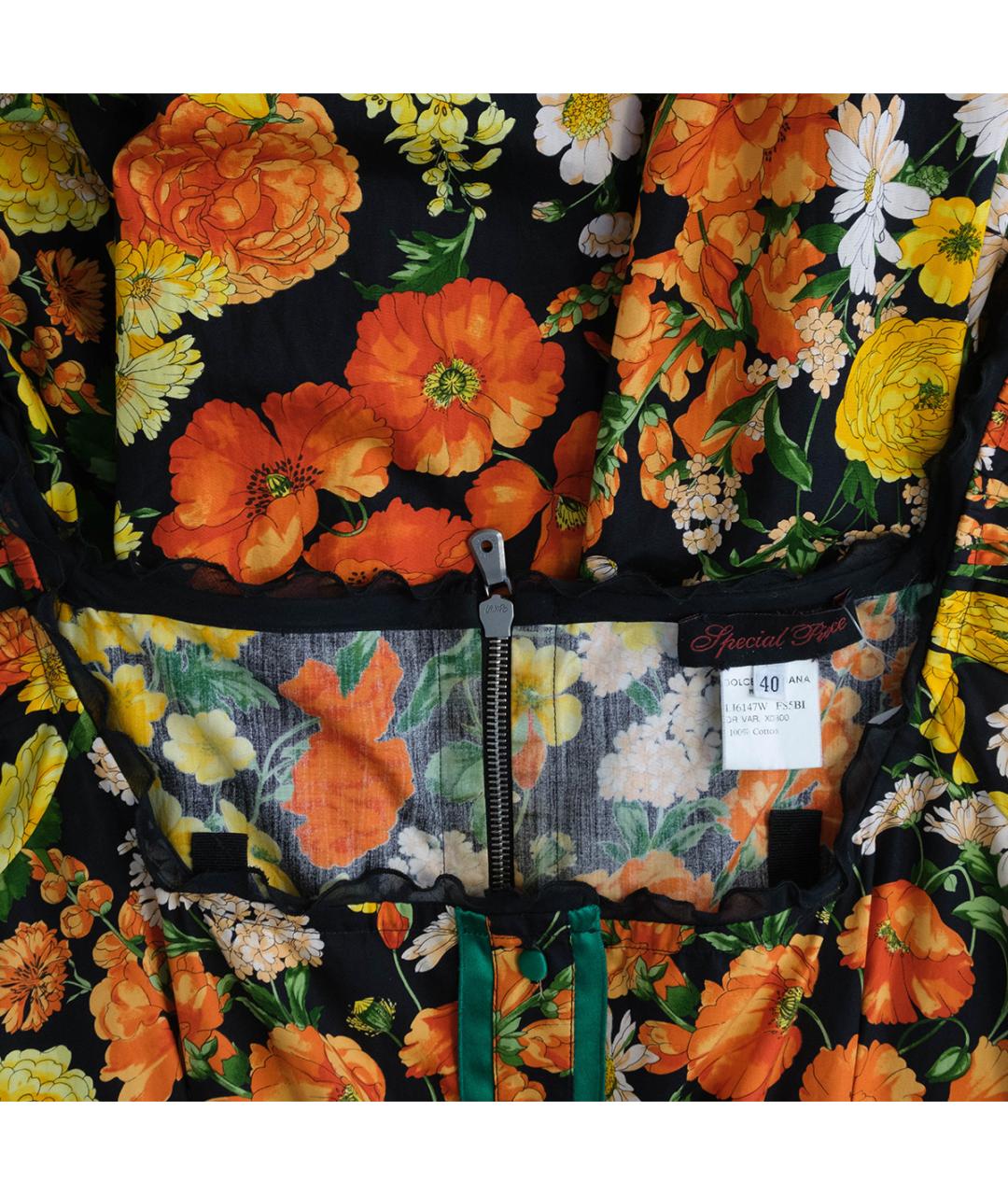 DOLCE&GABBANA Мульти хлопковое повседневное платье, фото 3