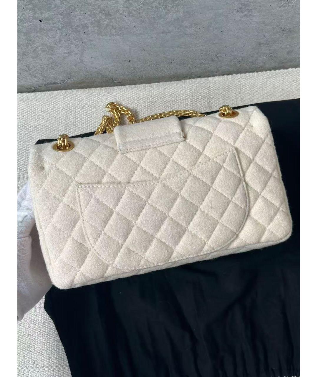 CHANEL Белая твидовая сумка через плечо, фото 2