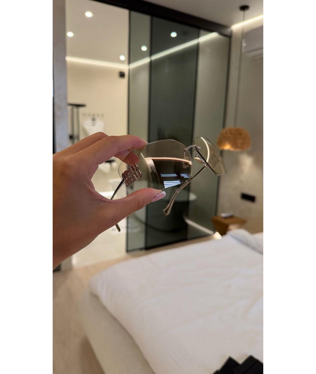 MIU MIU Прозрачные солнцезащитные очки, фото 3