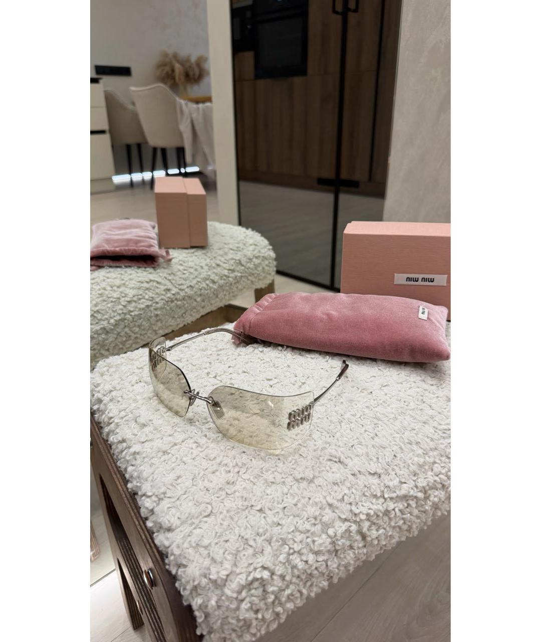 MIU MIU Прозрачные солнцезащитные очки, фото 2