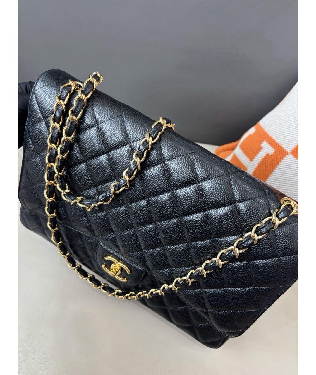 CHANEL Черная кожаная сумка через плечо, фото 4