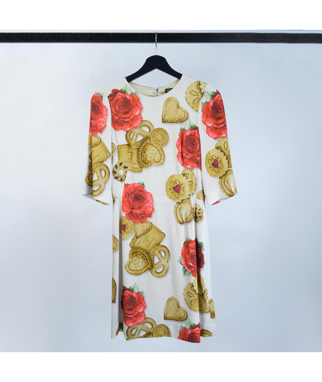 DOLCE&GABBANA Мульти вискозное повседневное платье, фото 6
