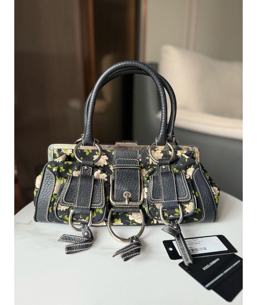 DOLCE&GABBANA Черная сумка с короткими ручками, фото 2