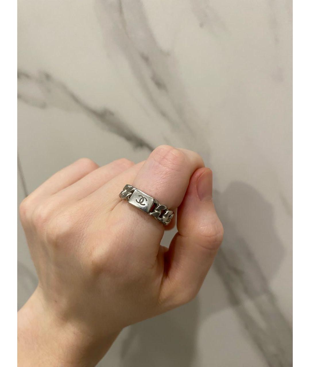 CHANEL Серебряное металлическое кольцо, фото 3