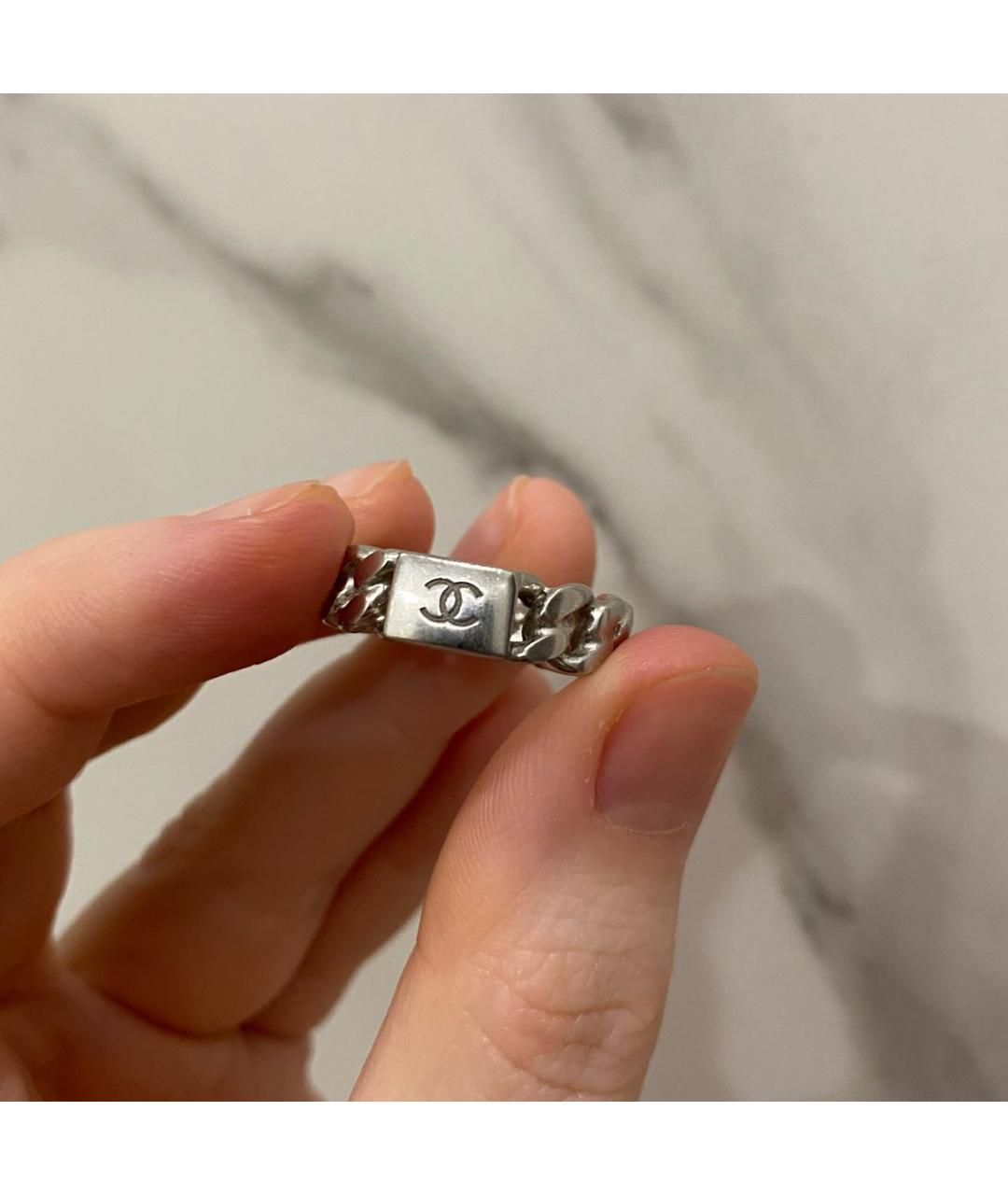 CHANEL Серебряное металлическое кольцо, фото 5