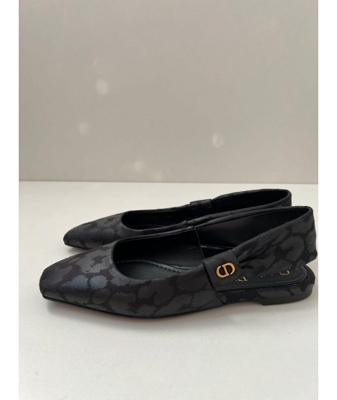 CHRISTIAN DIOR Черные балетки, фото 4