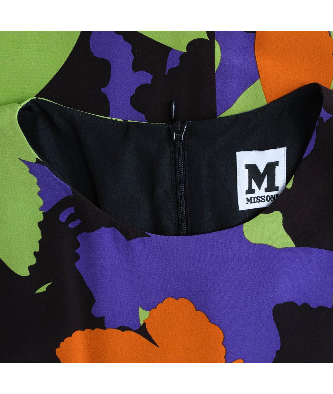 M MISSONI Мульти шелковое повседневное платье, фото 3