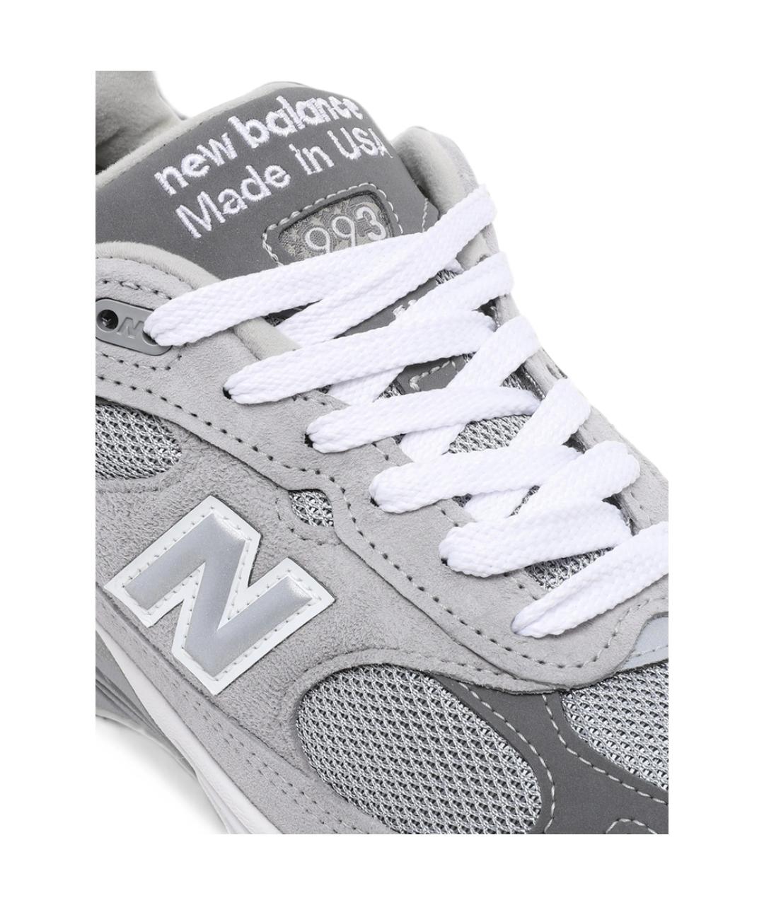 NEW BALANCE Серые текстильные низкие кроссовки / кеды, фото 3