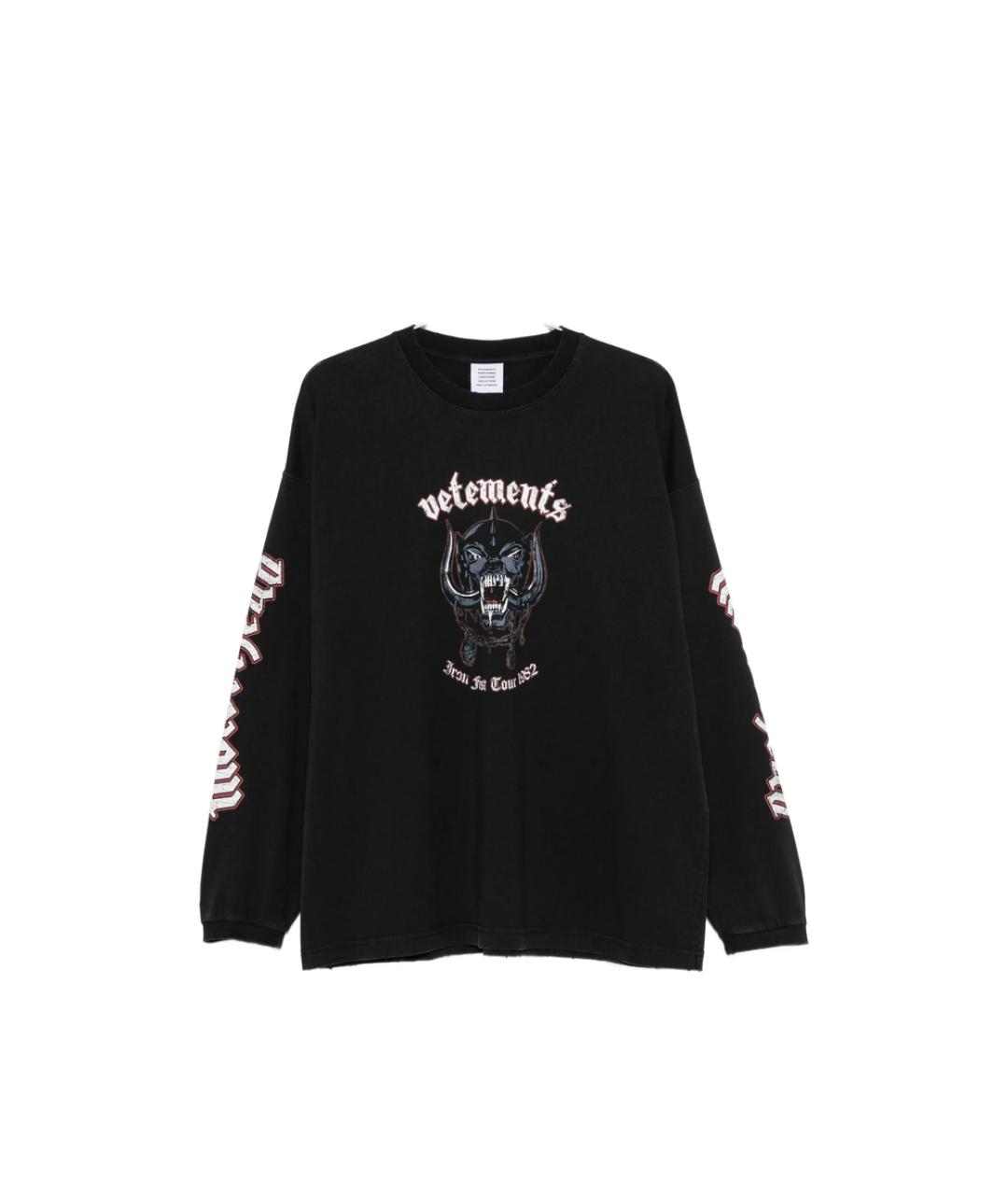 VETEMENTS Черный хлопковый джемпер / свитер, фото 1