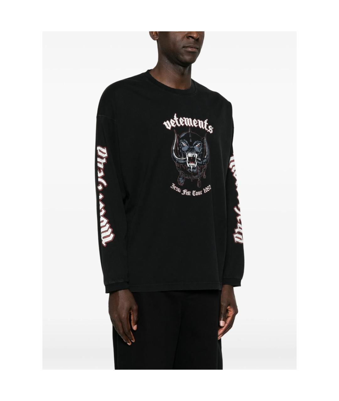 VETEMENTS Черный хлопковый джемпер / свитер, фото 2