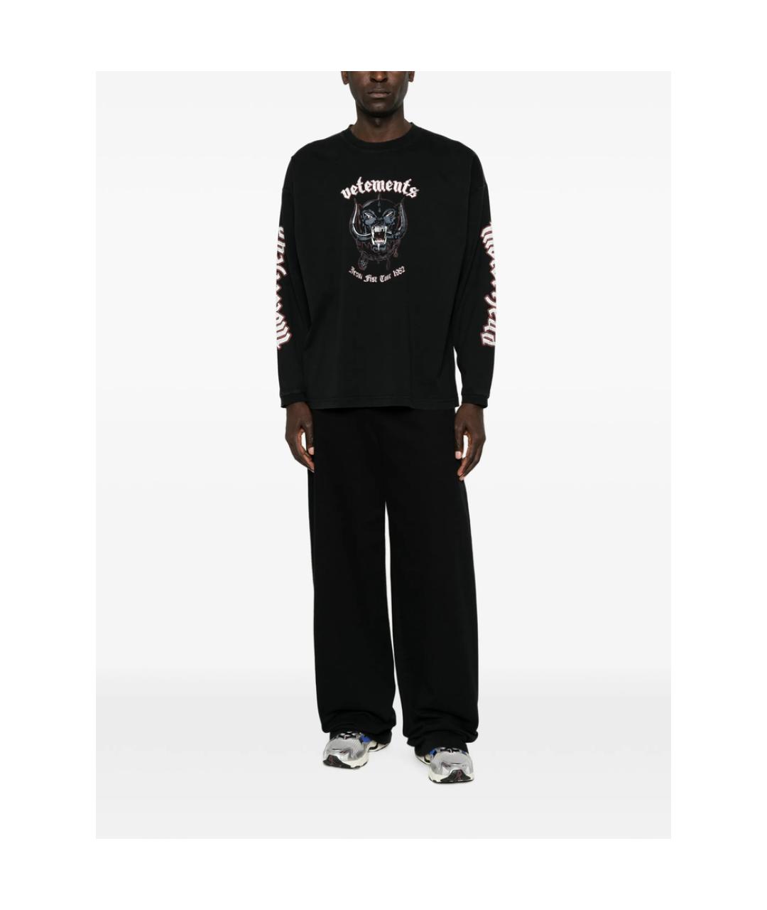 VETEMENTS Черный хлопковый джемпер / свитер, фото 3
