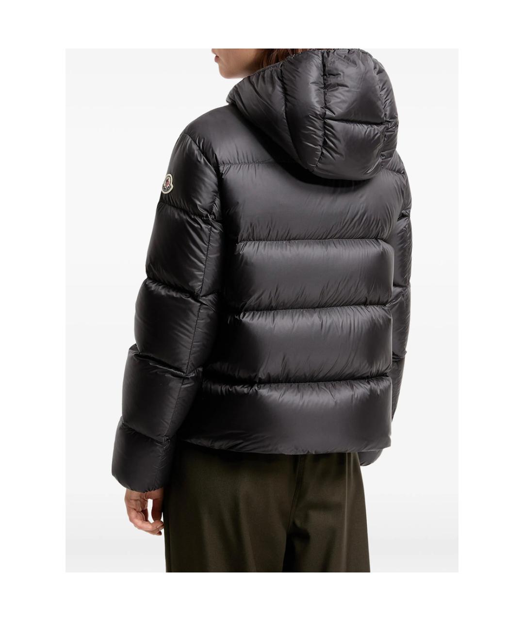 MONCLER Черный полиамидовый пуховик, фото 3