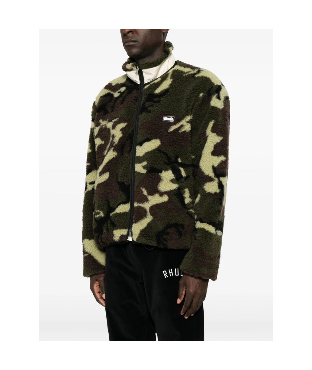 RHUDE Зеленая шерстяная куртка, фото 2