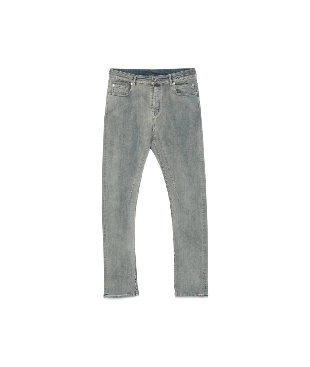RICK OWENS DRKSHDW Синие хлопко-полиэстеровые джинсы скинни, фото 1