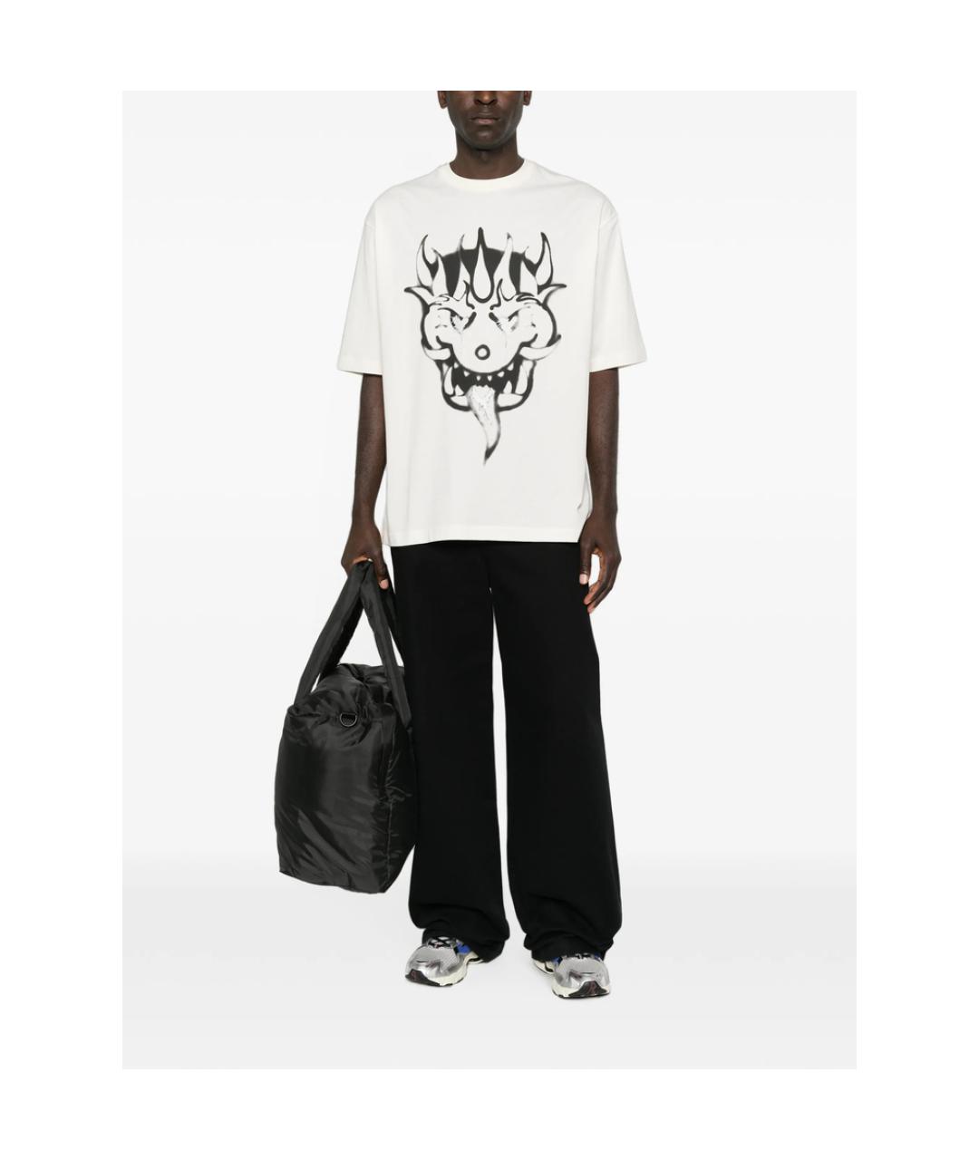 Y-3 Белая хлопковая футболка, фото 3