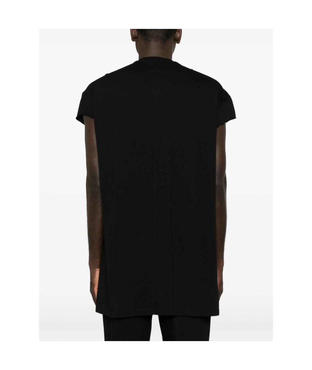 RICK OWENS Черная хлопковая футболка, фото 2