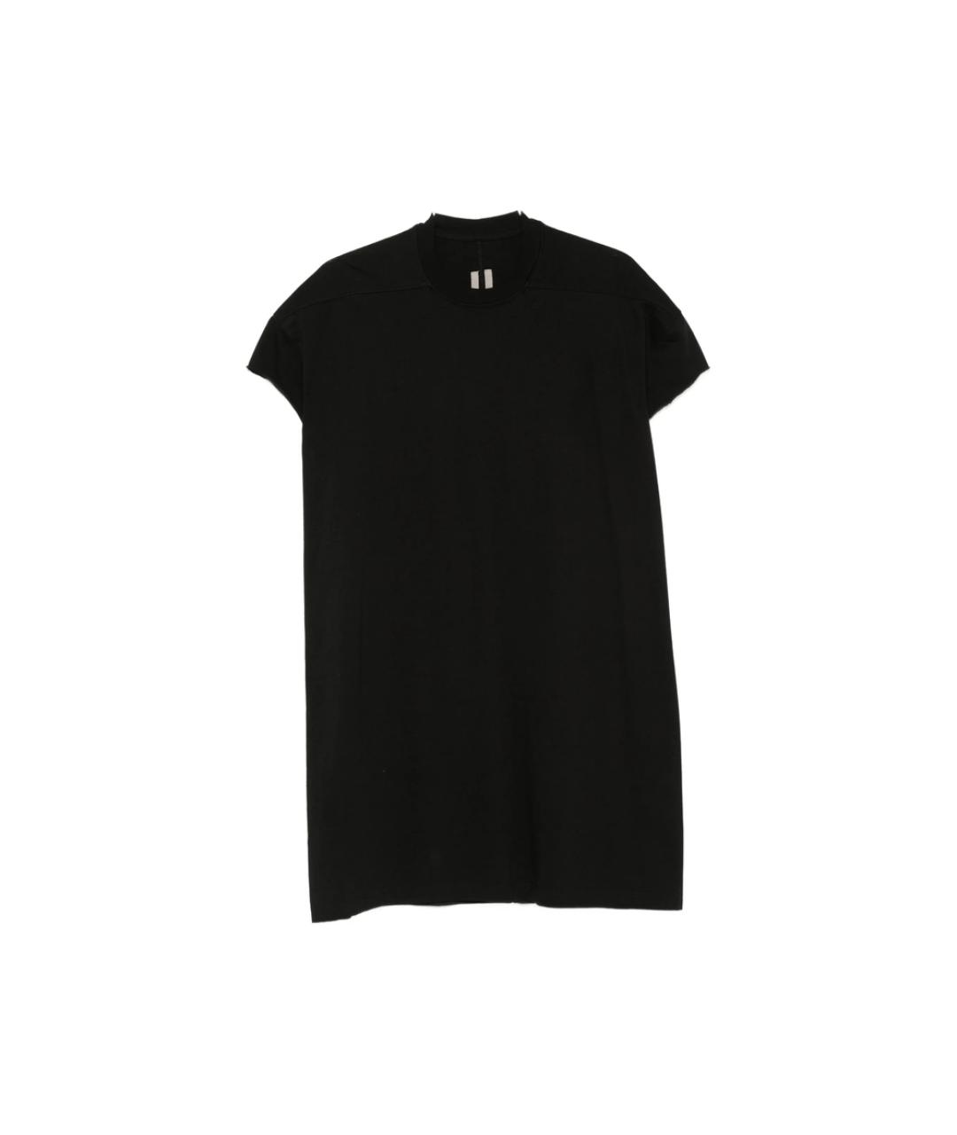 RICK OWENS Черная хлопковая футболка, фото 1