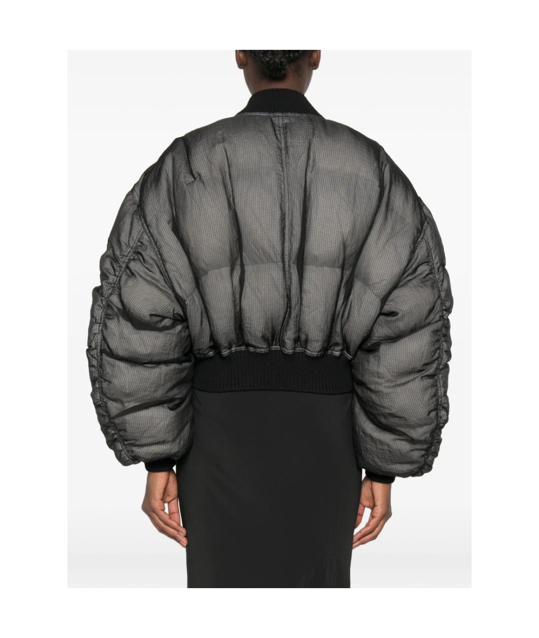 RICK OWENS Серый полиамидовый пуховик, фото 2