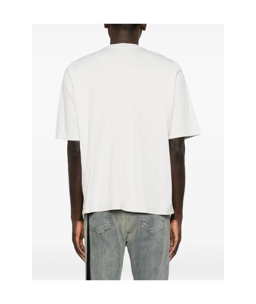RICK OWENS DRKSHDW Белая хлопковая футболка, фото 4