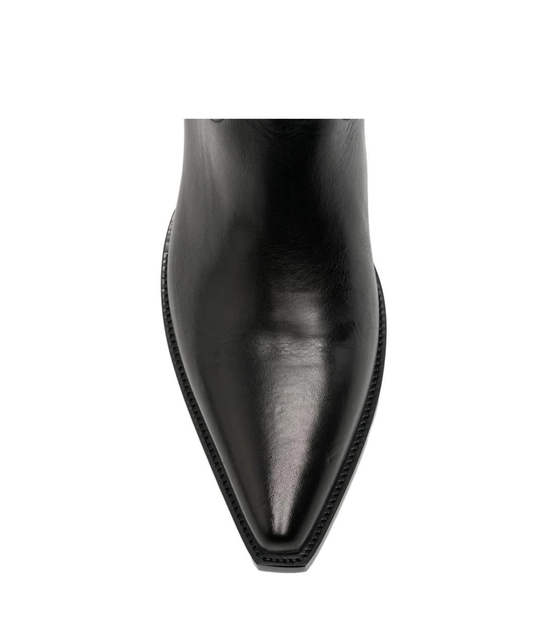 ANN DEMEULEMEESTER Черные кожаные ботинки, фото 4