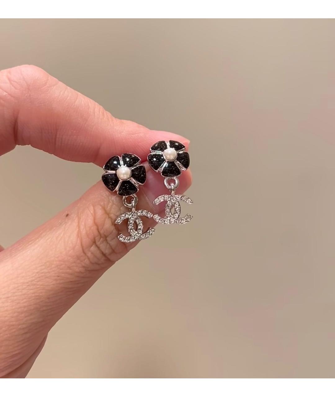 CHANEL Серебряные серьги, фото 2