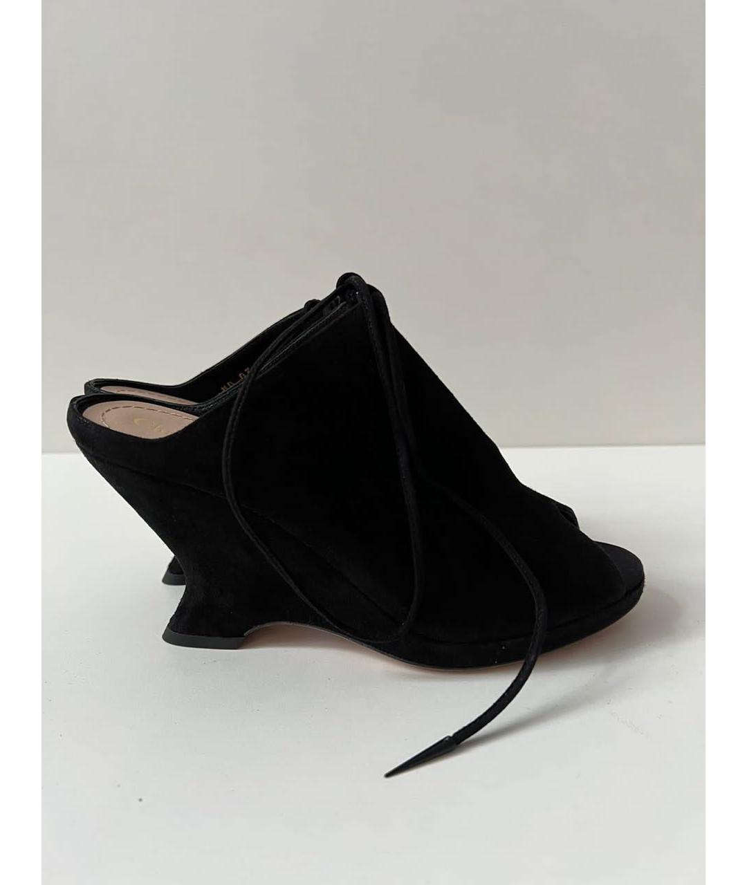 CHRISTIAN DIOR Черные мюли, фото 9