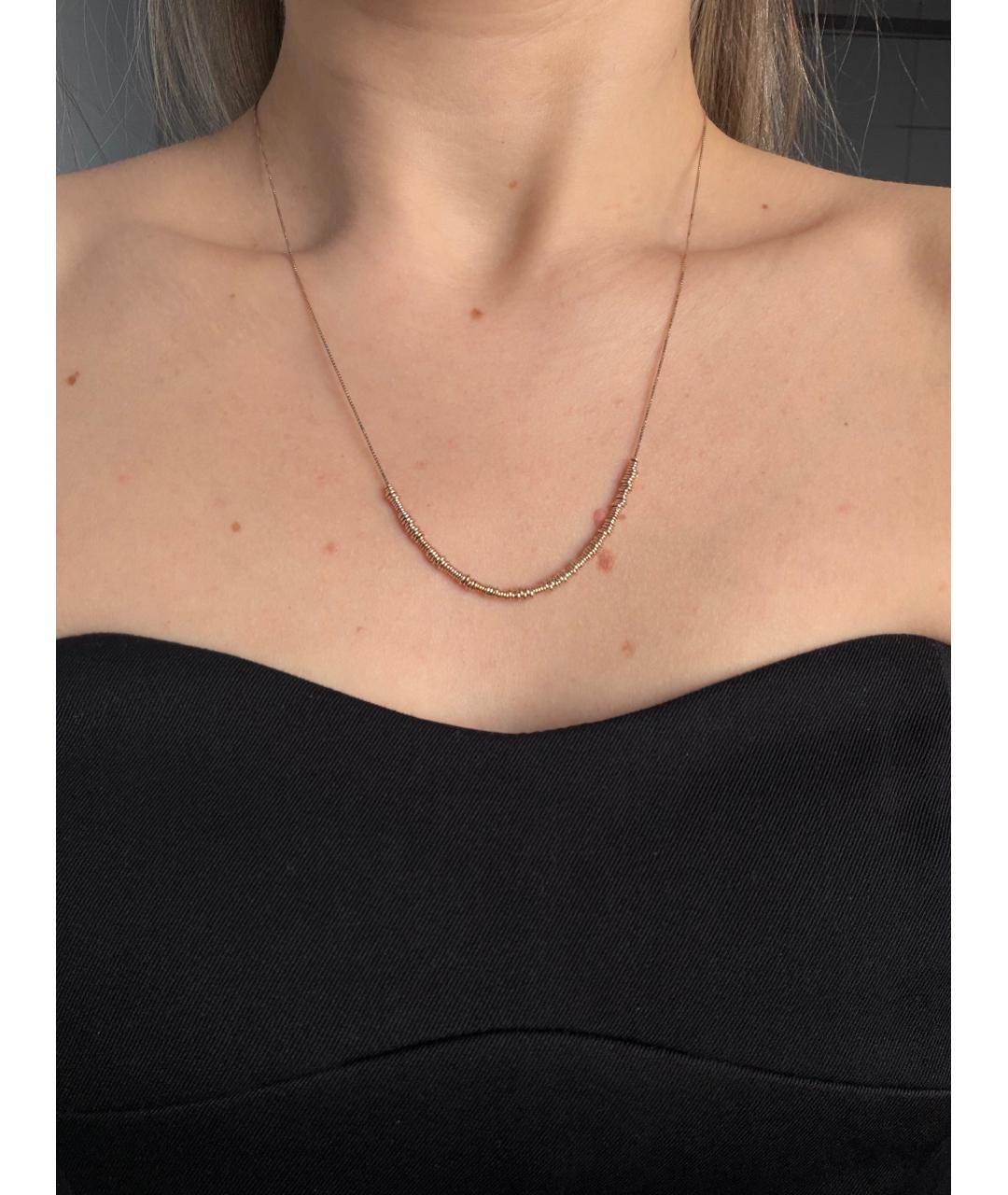 BOTTEGA VENETA Золотая серебряная цепочка, фото 5