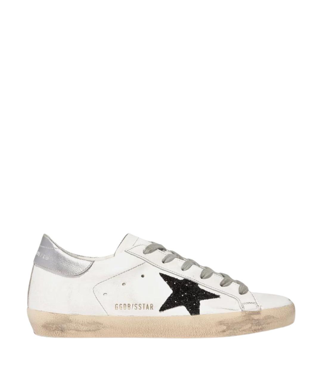 GOLDEN GOOSE Белые кожаные кеды, фото 1