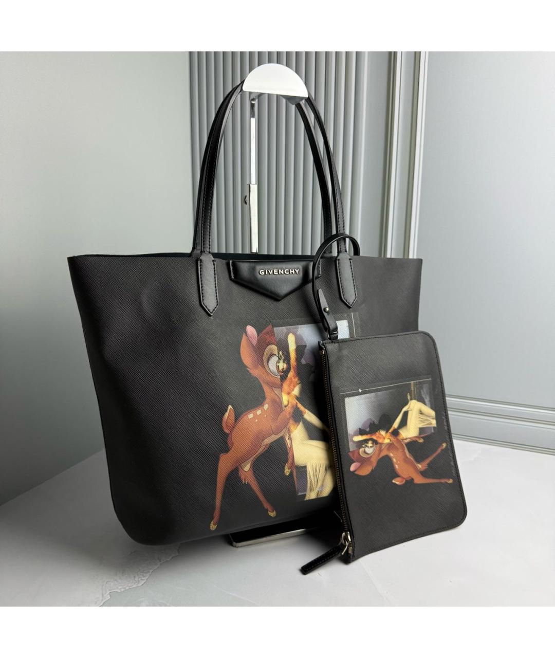 GIVENCHY Черная сумка тоут из искусственной кожи, фото 2