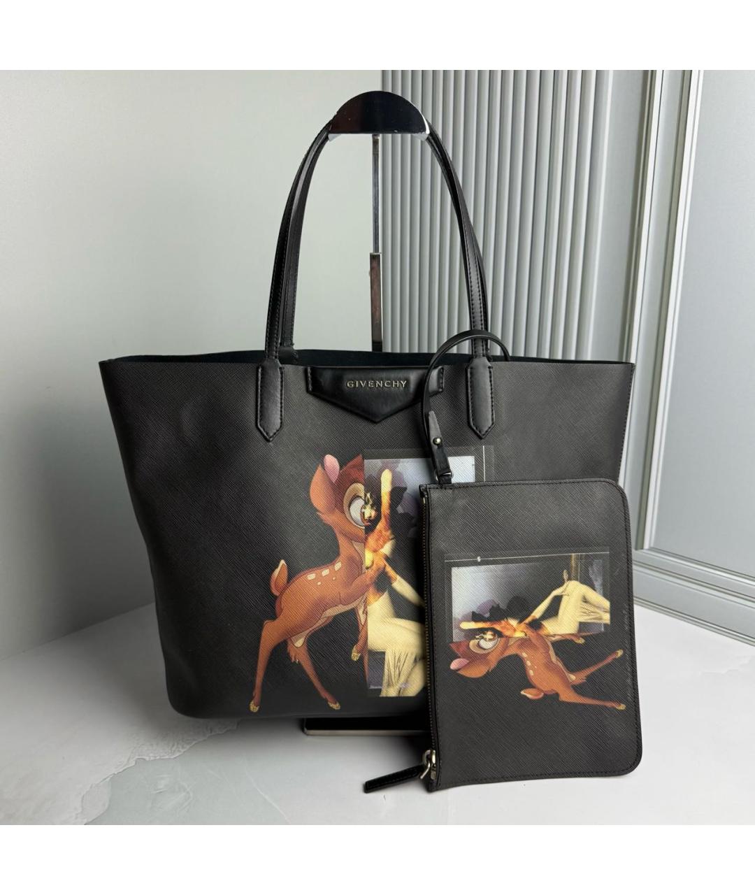 GIVENCHY Черная сумка тоут из искусственной кожи, фото 9