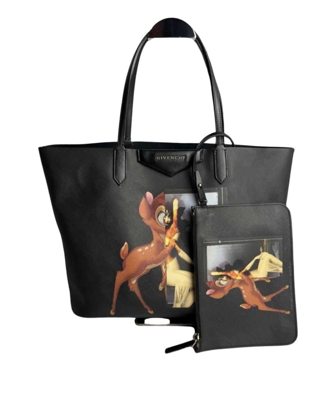 GIVENCHY Черная сумка тоут из искусственной кожи, фото 1