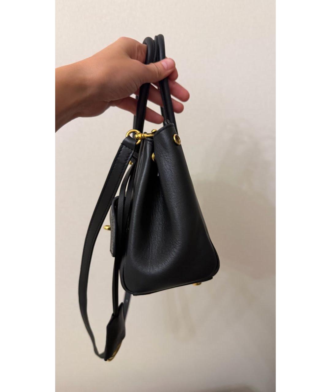 BALENCIAGA Черная кожаная сумка через плечо, фото 5