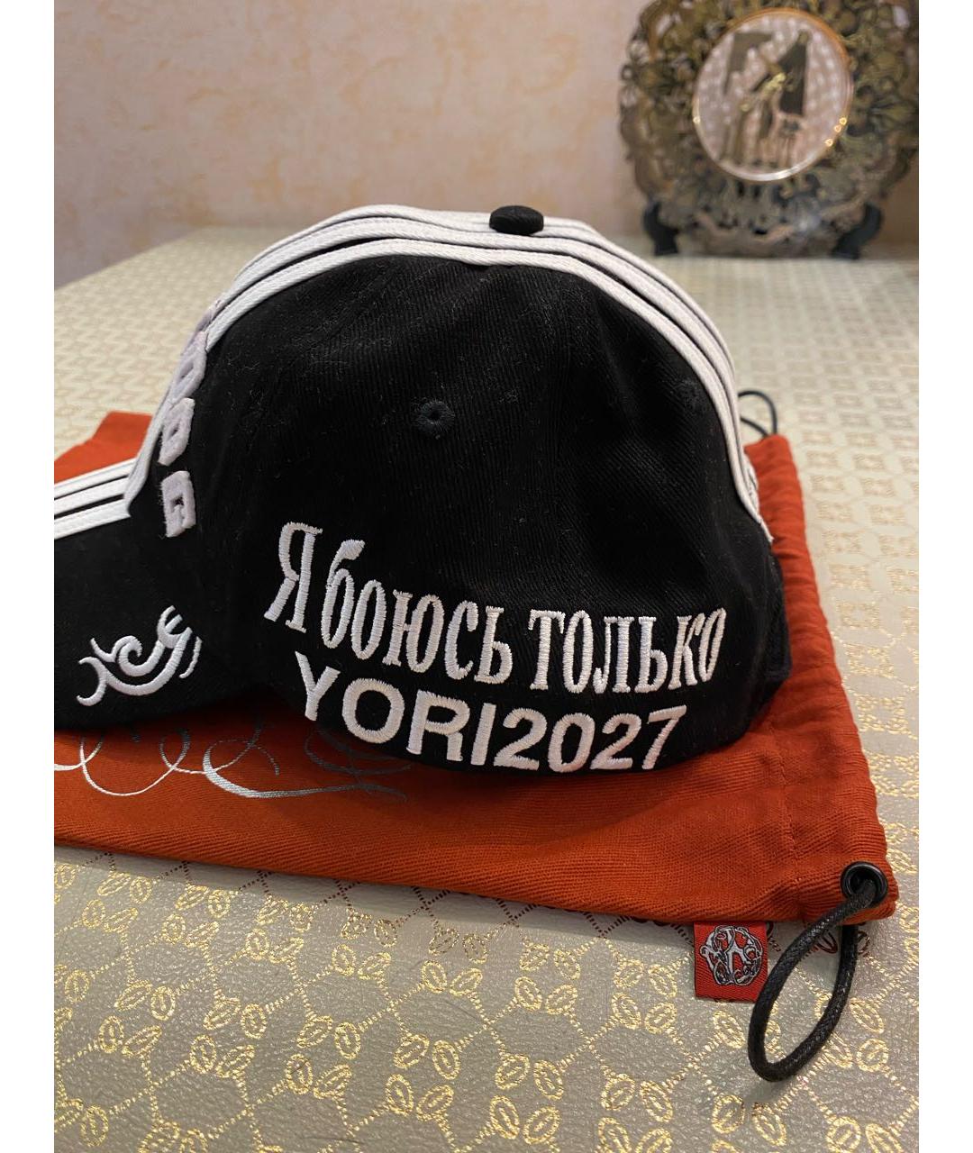 YORI SPORT Черная хлопковая кепка/бейсболка, фото 3