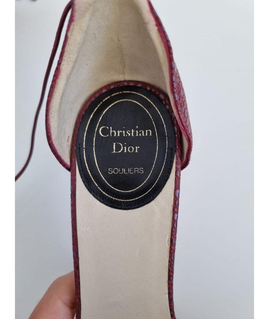 CHRISTIAN DIOR Бордовые туфли, фото 7