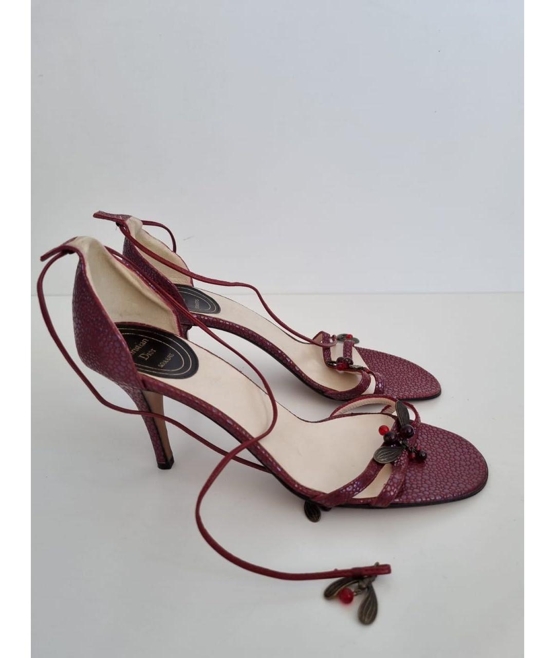 CHRISTIAN DIOR Бордовые туфли, фото 9