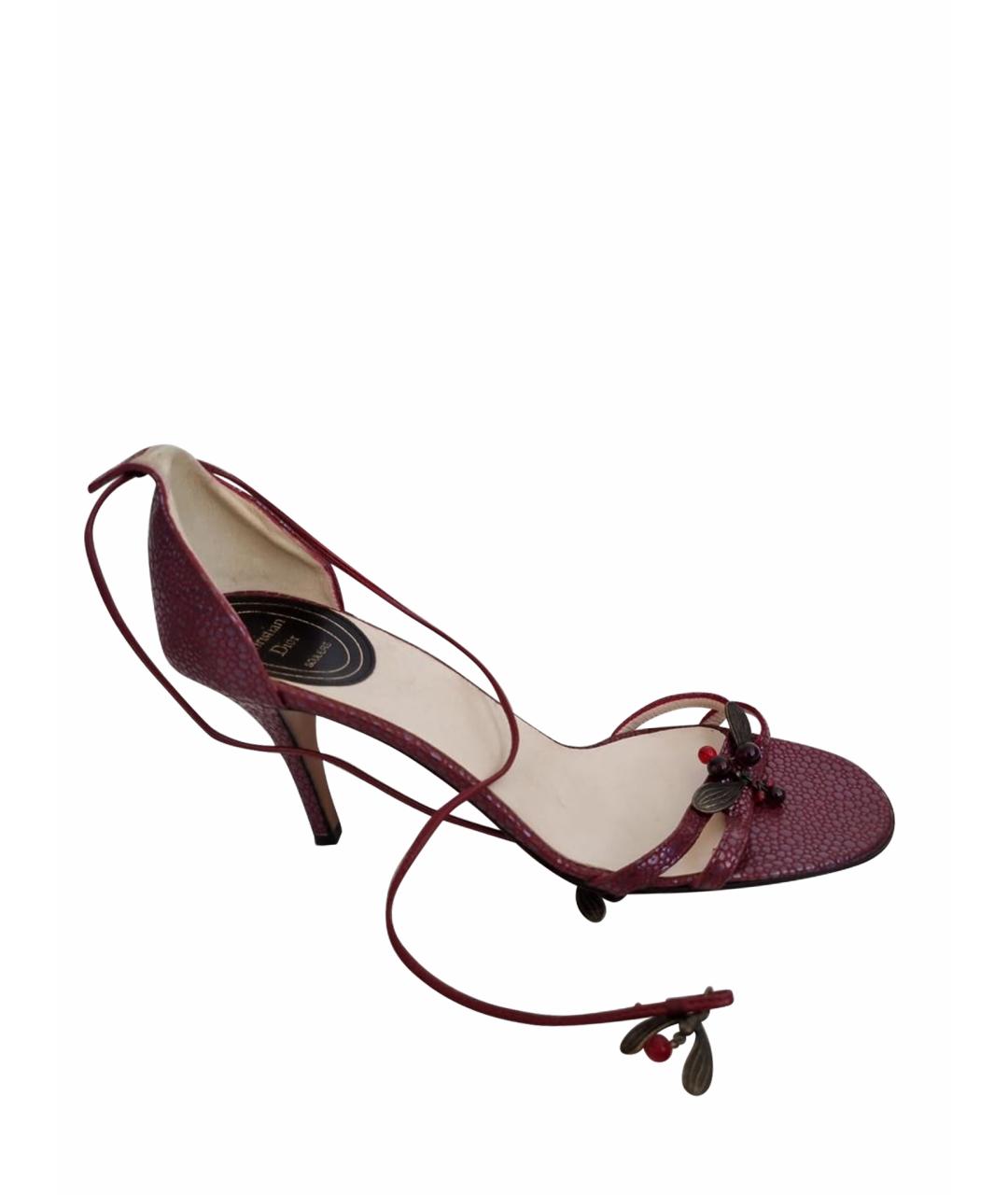 CHRISTIAN DIOR Бордовые туфли, фото 1