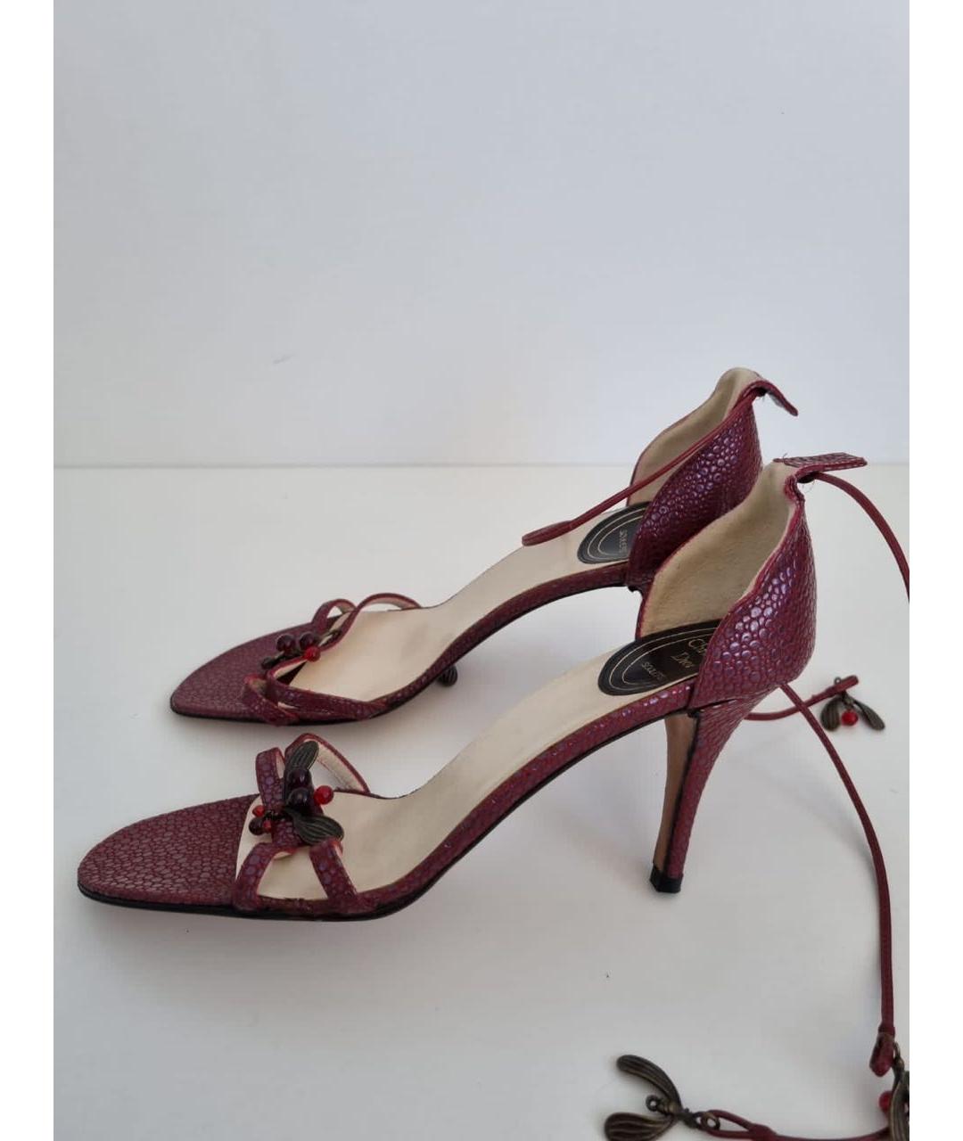 CHRISTIAN DIOR Бордовые туфли, фото 3