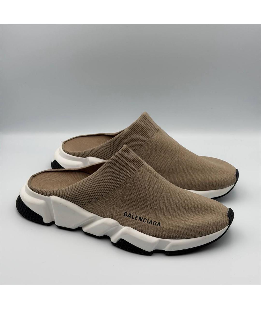 BALENCIAGA Хаки низкие кроссовки / кеды, фото 2