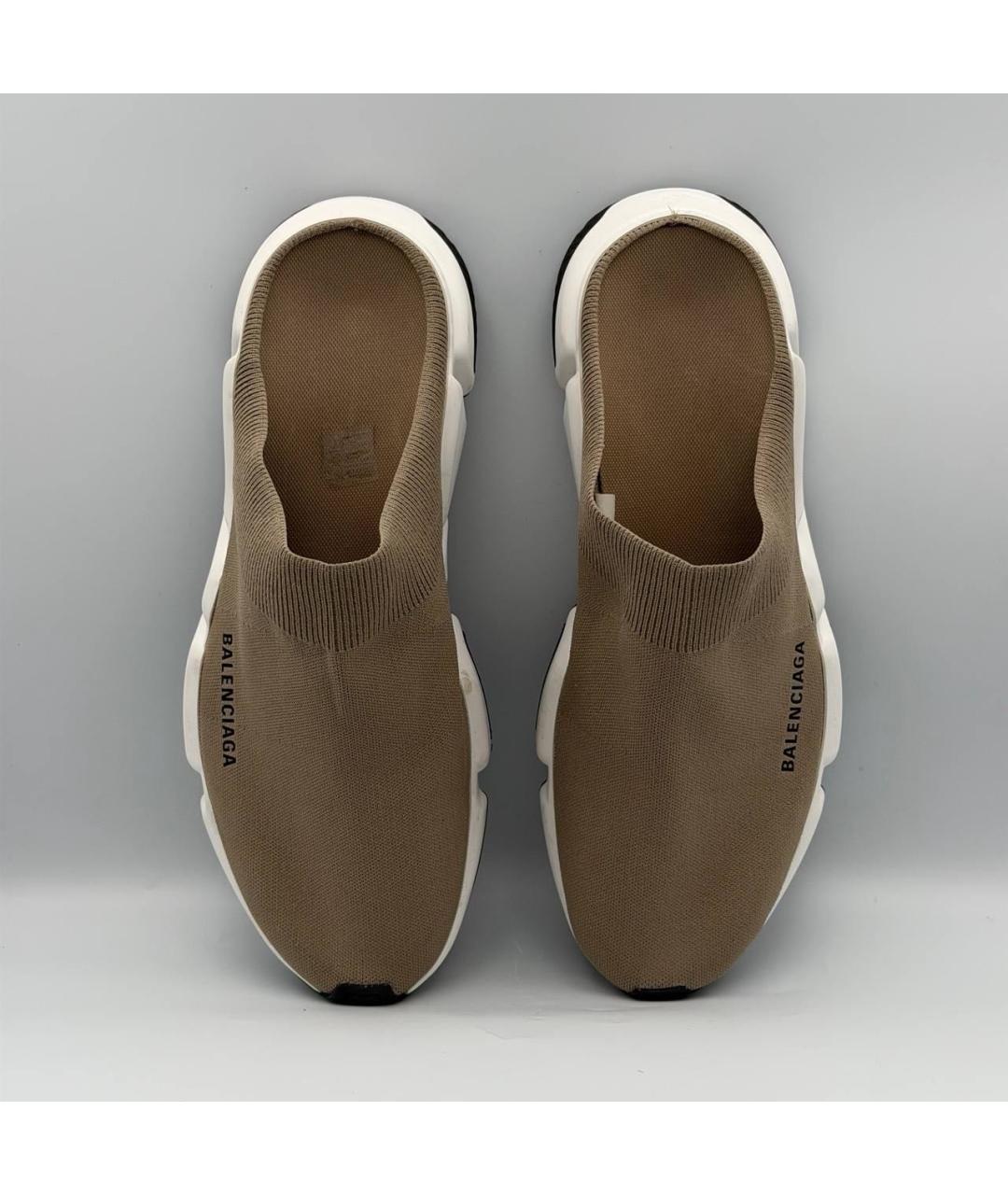BALENCIAGA Хаки низкие кроссовки / кеды, фото 3