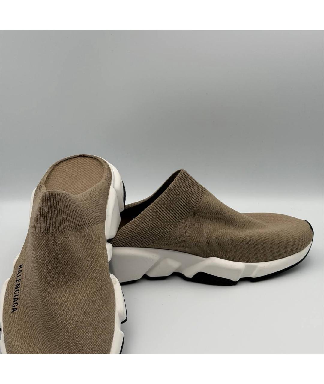 BALENCIAGA Хаки низкие кроссовки / кеды, фото 4