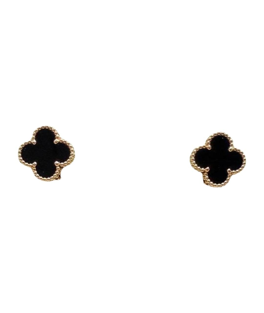 VAN CLEEF & ARPELS Черные серьги из желтого золота, фото 1