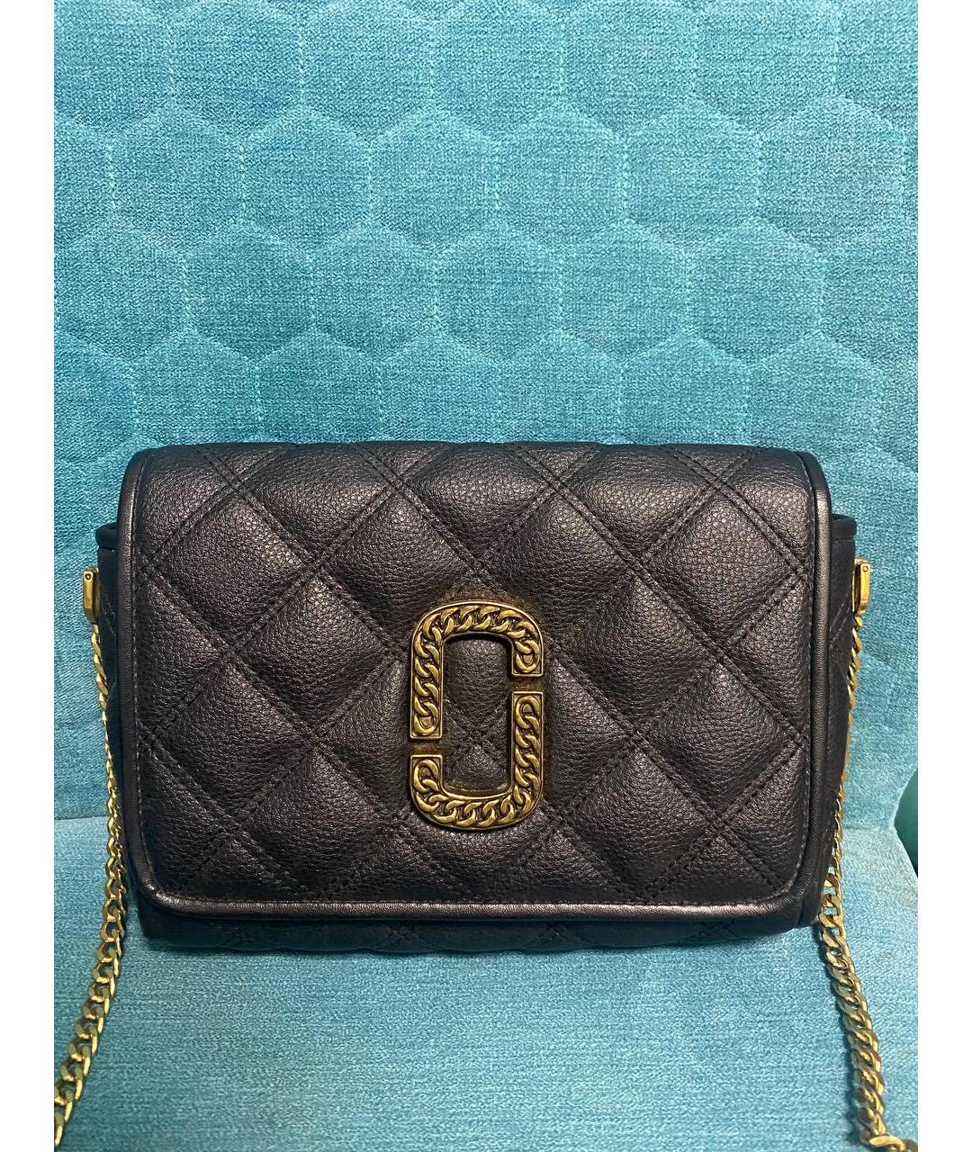MARC JACOBS Черная кожаная сумка через плечо, фото 8
