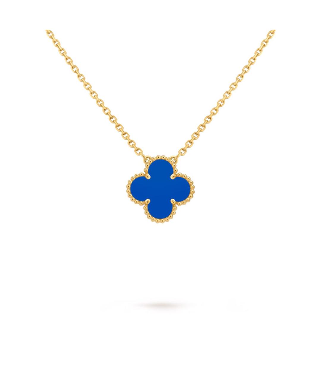VAN CLEEF & ARPELS Голубое колье из желтого золота, фото 3